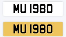 1980 YEAR Private number plate cherished registration MUI 980 personal car reg