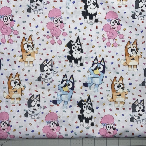 Sprinkles bluey cotton fabric - bluey,