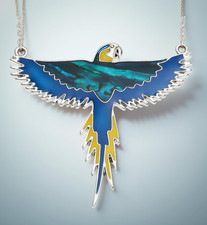 Sterling Silver Macaw Parrot