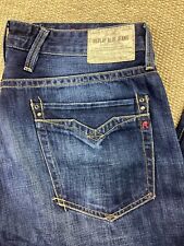 Mens REPLAY Billstrong W30 L34 Blue Denim Jeans VGC