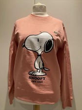 LACOSTE Peanuts Unisex salmon pink Snoopy sweatshirt size S 