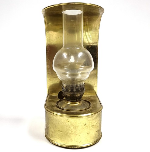Antique brass ship oil lamp - brass,