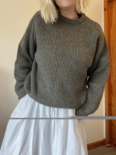 100 wool ribbed fisherman - 100%,