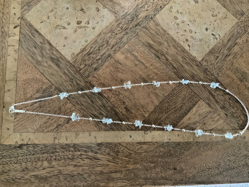 Silver coloured chain necklace