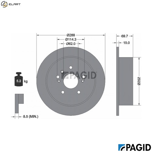 Brake disc 54716nc - disc, for