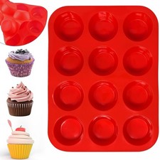 12 Large Silicone Muffin