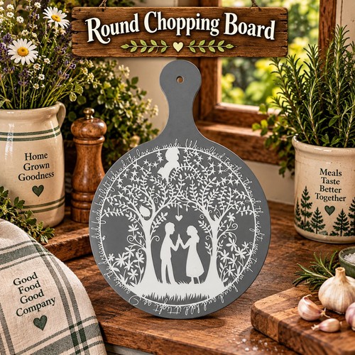 Melamine round chopping board - round,