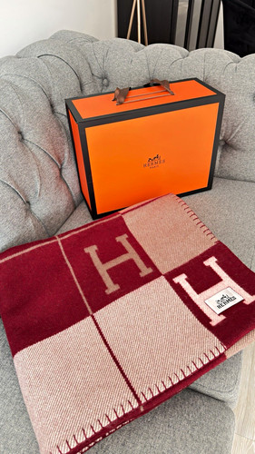 Hermès check blanket - hermès,