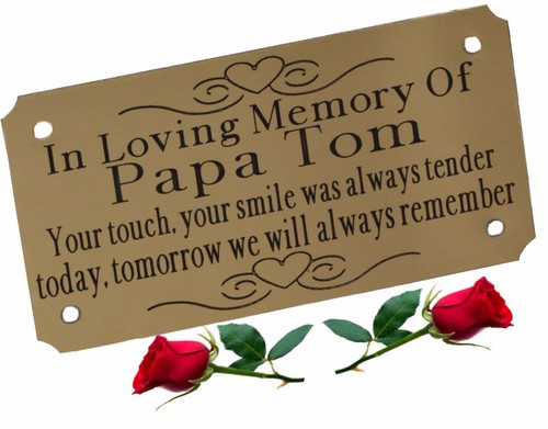 Memorial bench plaque solid - memorial,