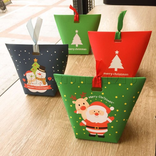 50x christmas green red tree - green,