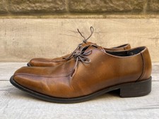 Mens Taylor & Wright Chestnut Leather Derby Lace Shoes Square Toe Size 8 42