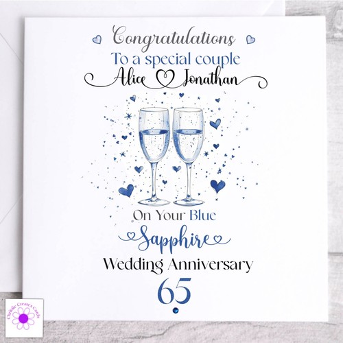 Personalised 65th blue - personalised,