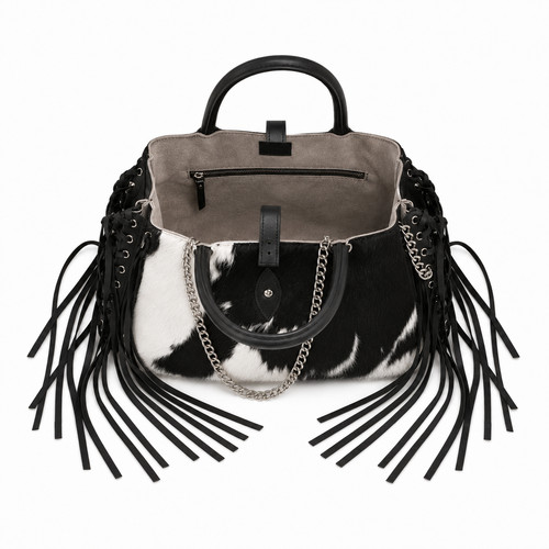 Genuine cowhide leather fringe - genuine,