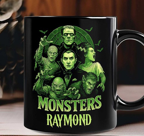 Green retro monsters - green,