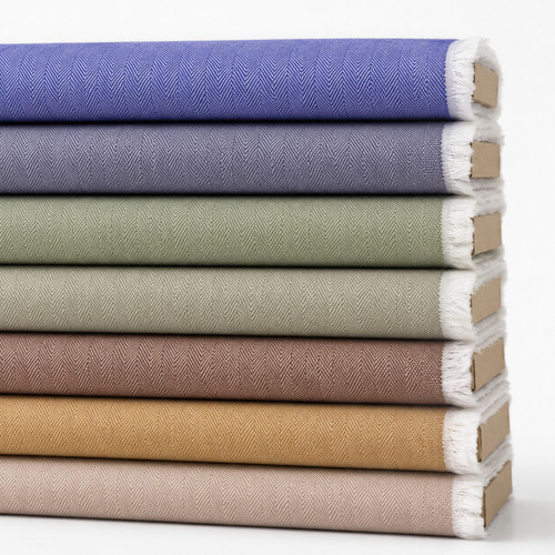 Linen cotton herringbone - linen,