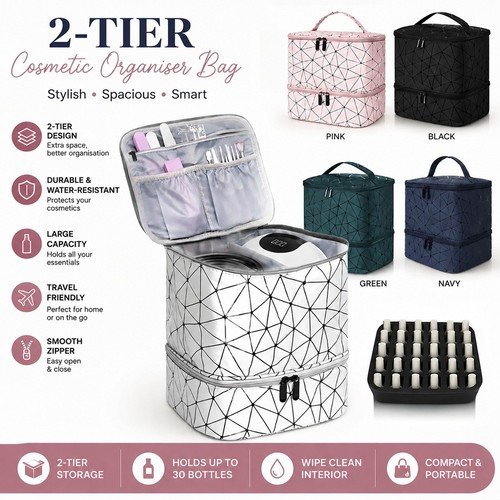 Nail polish makeup bag storage - polish,