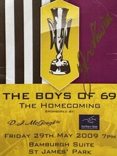Signed Wyn Davies Newcastle Fairs Cup 40th Anniversary Autograph Invitiation