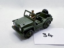 DINKY TOYS # 674 AUSTIN CHAMP JEEP ARMY MILITARY DIECAST MODEL CAR RIDGED HUBS