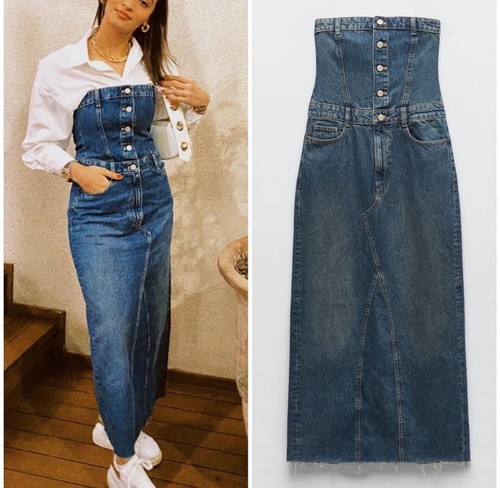 Zara strapless denim - zara,