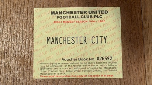 Ticket 1994 manchester - ticket, 1994/95