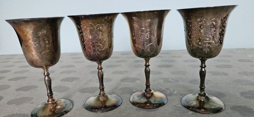 Set vintage hand engraved - set, 4