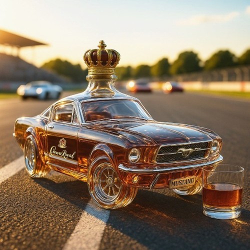 Car whiskey bottle red - car,