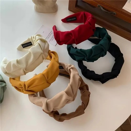 Wide satin headband women - satin,