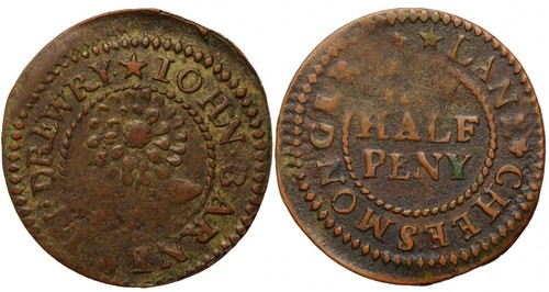 17th century london halfpenny - london,