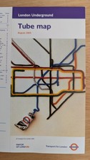 2003 Aug 'Tate Gallery By Tube' London Underground Tube Map Mint Condition