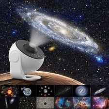 12in1 Planetarium Galaxy Starry Sky Projector LED Night Light Rotating Star Lamp