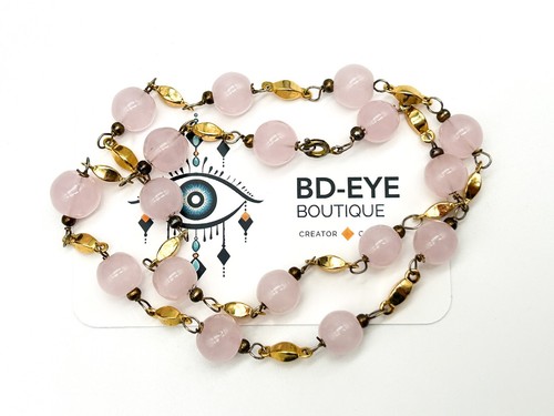 Vintage pastel pink glass bead - vintage,