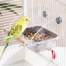 Acrylic Parrot Feeder Cage