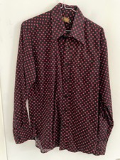 Chenaski Black & Red Polka Dot Shirt Medium M 38-40"