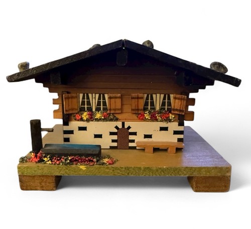 Vtg swiss chalet wooden - vtg,