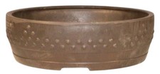 Brown Mica Bonsai Pot Round