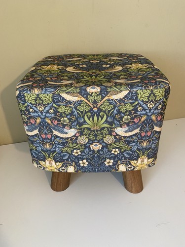 Square footstool with - with, handmade