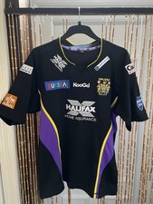 Kooga Men's Large Halifax RLFC Short Sleeve Rugby Top 23’ Pit To Pit