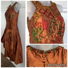 Stunning OOAK 1950s Raw Silk