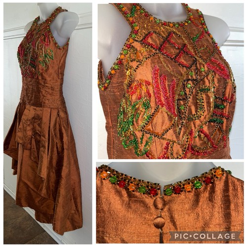 Stunning ooak 1950s raw silk - ooak,