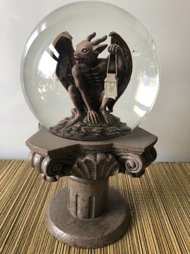 Gargoyle glass globe stone - gargoyle, on