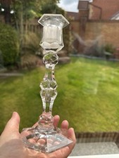 STUNNING VINTAGE ANTIQUE CUT GLASS CANDLESTICK  FOR WEDDING TABLE ETC