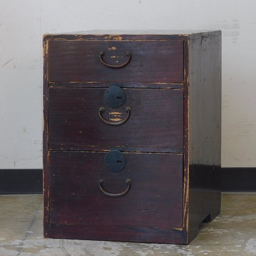 Antique wooden tansu cabinet - wooden,