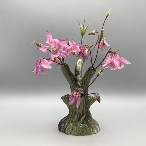 Vtg tree trunk vase ceramic - trunk, vase,
