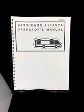 Winnebago 1989 Itasca Motor Home Owners Manual User Guide Coil Bound