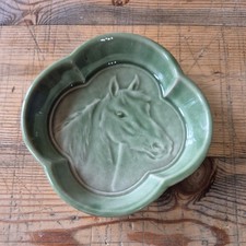 Vintage Wade Ceramic Horse Design Trinket Dish.  Approximately 4.5ins Ago.