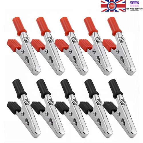 Insulated crocodile clips 5amp - insulated,