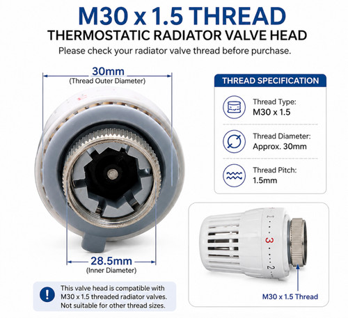 M30x1 thermostatic radiator - thermostatic,