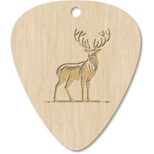 7 x 'Majestic Stag' Guitar Picks / Pendants (GP00031588)