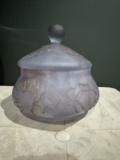 Art Glass Lidded Bonbon Dish