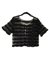 Black Beaded Bolero Jacket.  Size 12/14 New. Evening, Party, Formal, Cruise Wear